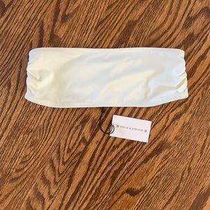 NWT Solid & Striped Annabelle top white size S